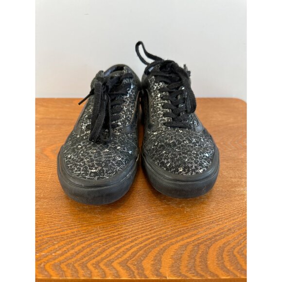 Women’s VANS Cheetah Lace Up Print Metallic Black. Size 5 .5. Sku 2822 - Picture 6 of 13